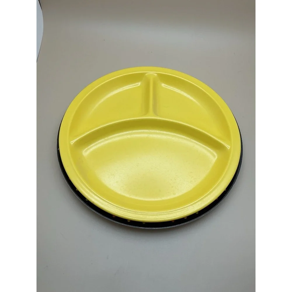 Halloween‎ Mummy & Spider Plate & Matching Yellow Divided Toddler Plate